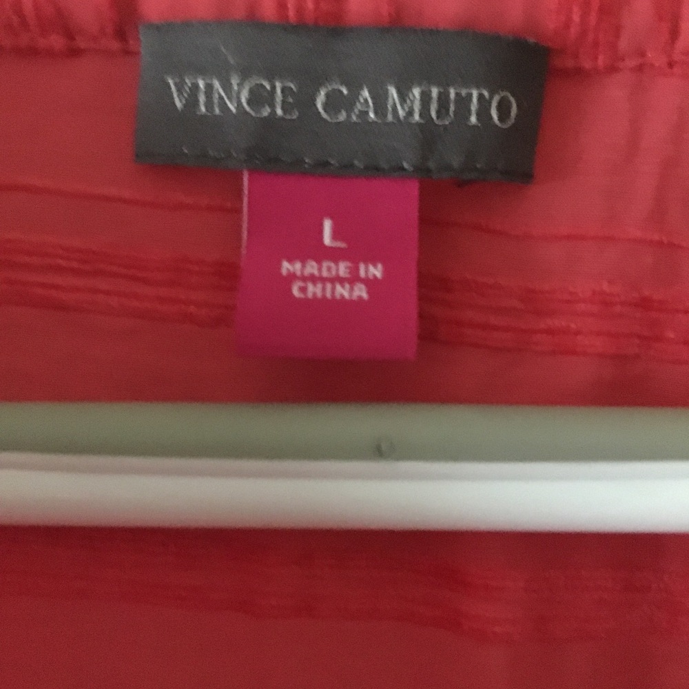 Vince Camuto Textured  Semi Sheer Top